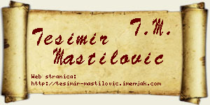 Tešimir Mastilović vizit kartica